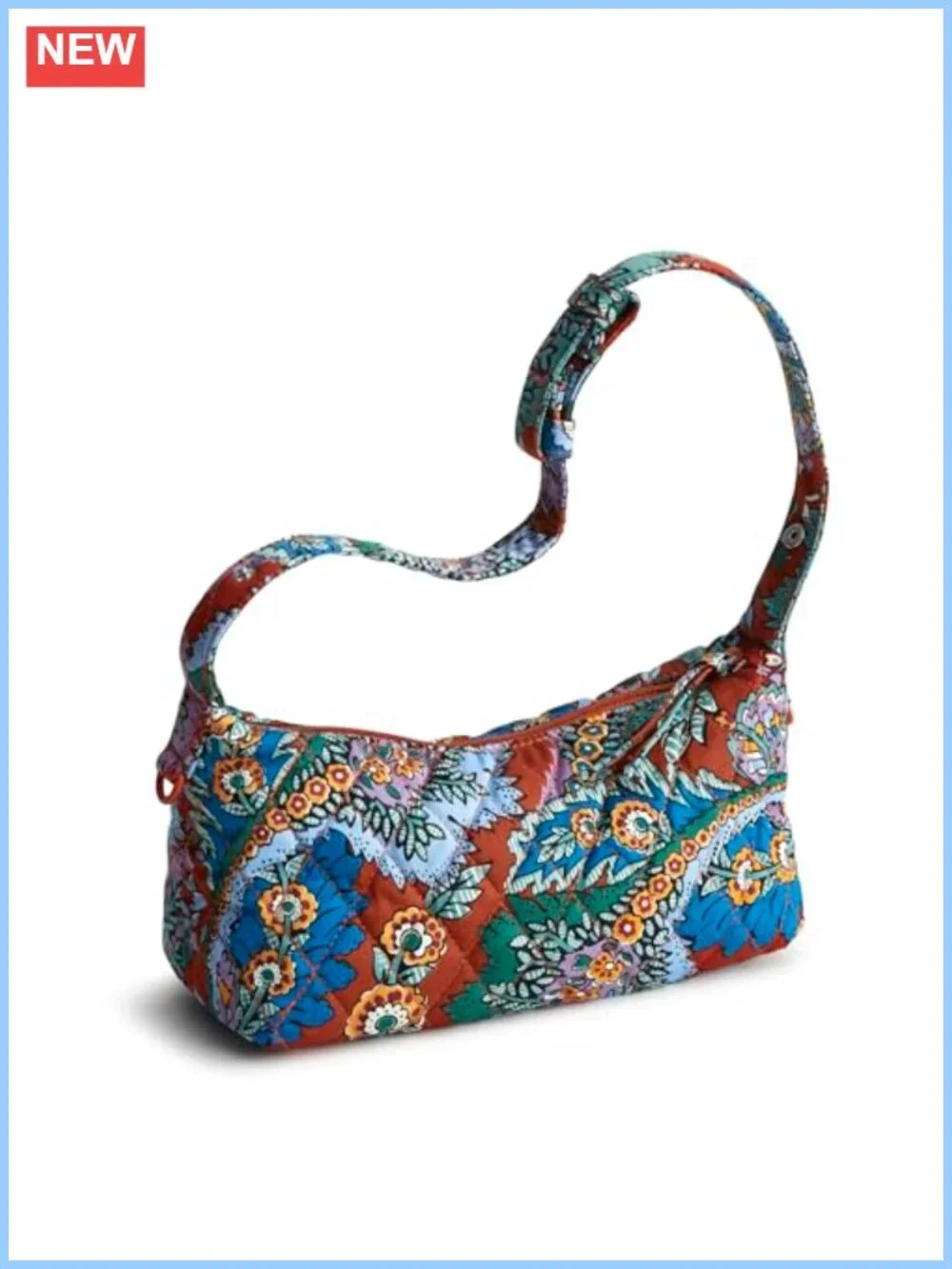 Vera Bradley Premium Cotton Crescent Crossbody Bag